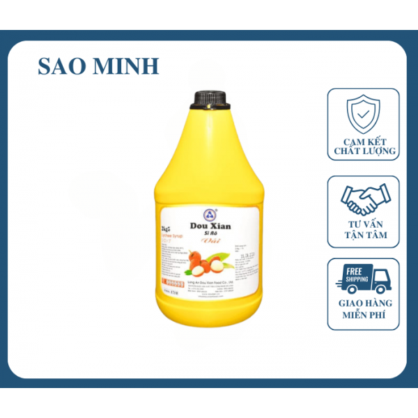 Syrup Vải Can Vàng - Dou Xian 2L